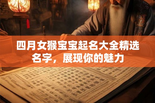 四月女猴宝宝起名大全精选名字，展现你的魅力