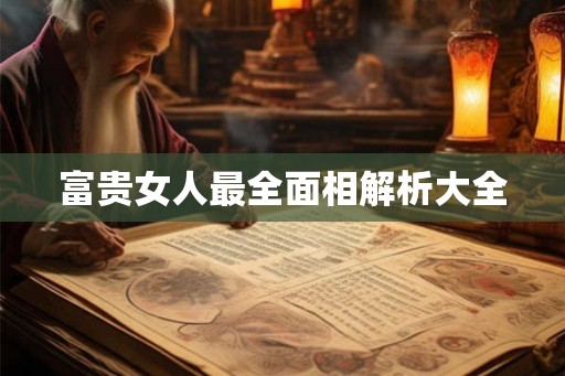 富贵女人最全面相解析大全
