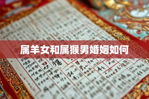 属羊女和属猴男婚姻如何
