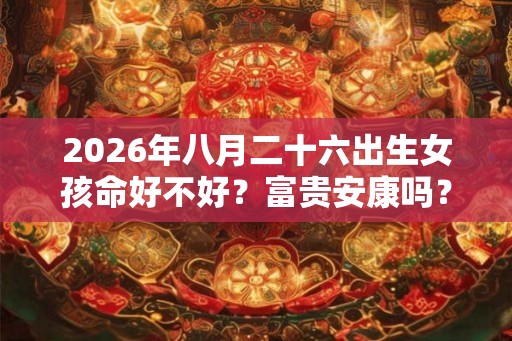 2026年八月二十六出生女孩命好不好？富贵安康吗？