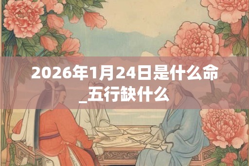 2026年1月24日是什么命_五行缺什么