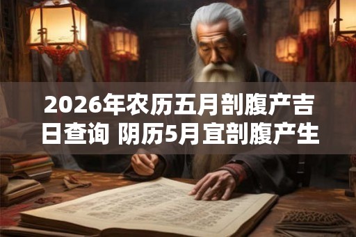 2026年农历五月剖腹产吉日查询 阴历5月宜剖腹产生孩子的日子