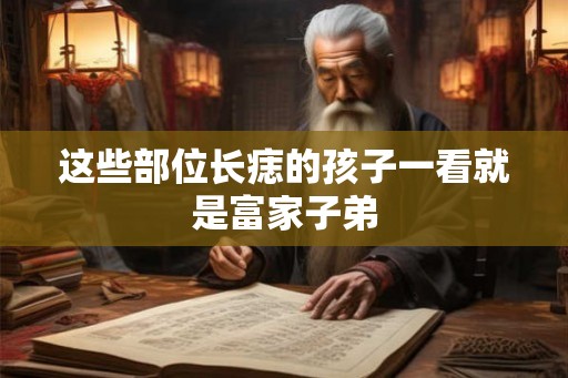 这些部位长痣的孩子一看就是富家子弟