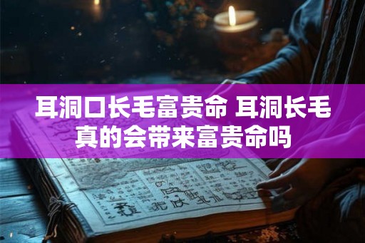 耳洞口长毛富贵命 耳洞长毛真的会带来富贵命吗