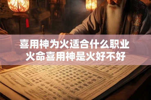 喜用神为火适合什么职业 火命喜用神是火好不好 喜用神为火适合什么职业 火命喜用神是火好不好