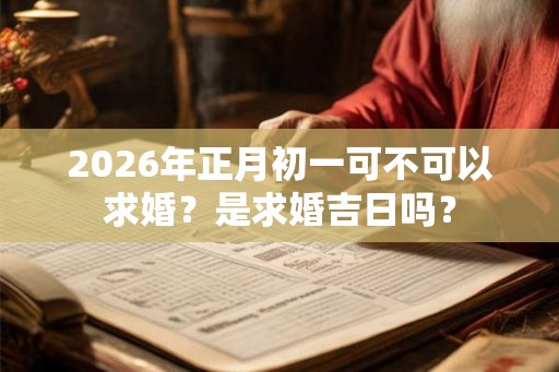 2026年正月初一可不可以求婚？是求婚吉日吗？