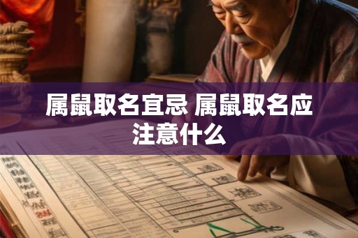 属鼠取名宜忌 属鼠取名应注意什么