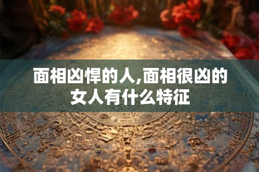 面相凶悍的人,面相很凶的女人有什么特征