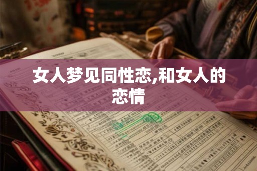 女人梦见同性恋,和女人的恋情