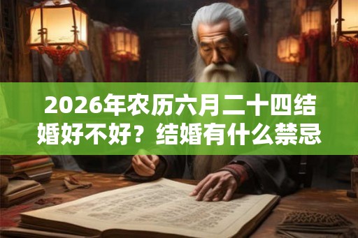 2026年农历六月二十四结婚好不好？结婚有什么禁忌？