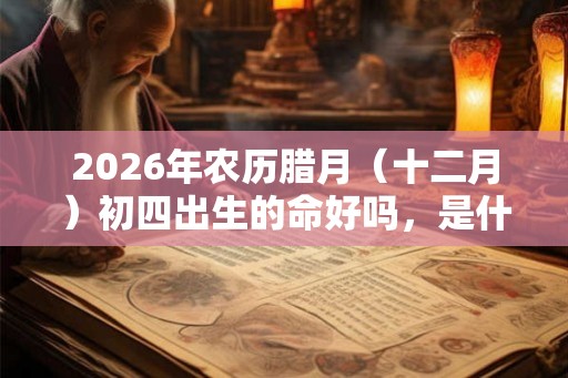 2026年农历腊月（十二月）初四出生的命好吗，是什么星座？
