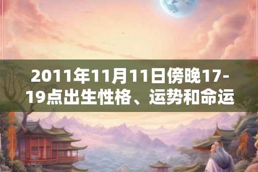2011年11月11日傍晚17-19点出生性格、运势和命运