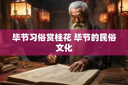 毕节习俗赏桂花 毕节的民俗文化 毕节习俗赏桂花 毕节的民俗文化