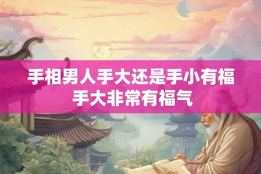 手相男人手大还是手小有福 手大非常有福气