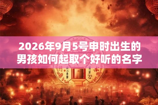 2026年9月5号申时出生的男孩如何起取个好听的名字和五行属性 2026年9月5号申时出生的男孩如何起取个好听的名字和五行属性