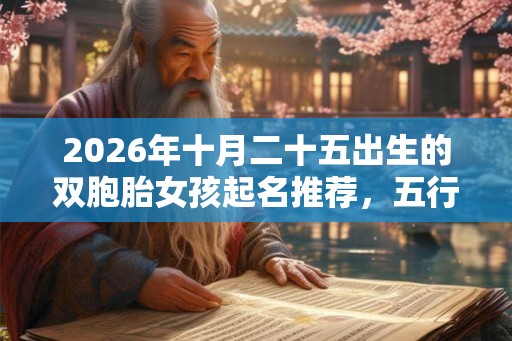 2026年十月二十五出生的双胞胎女孩起名推荐，五行属什么