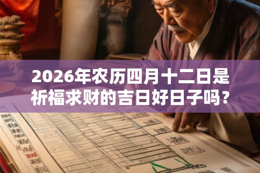 2026年农历四月十二日是祈福求财的吉日好日子吗？