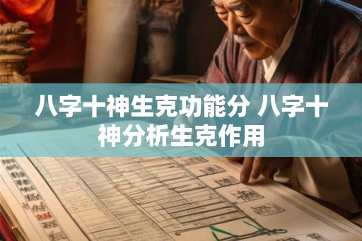 八字十神生克功能分 八字十神分析生克作用