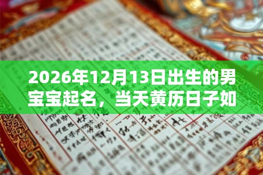 2026年12月13日出生的男宝宝起名，当天黄历日子如何？