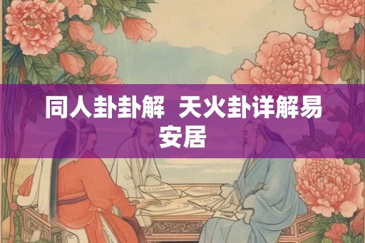 同人卦卦解  天火卦详解易安居