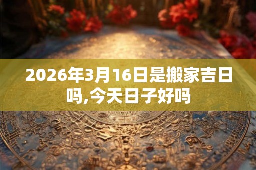 2026年3月16日是搬家吉日吗,今天日子好吗