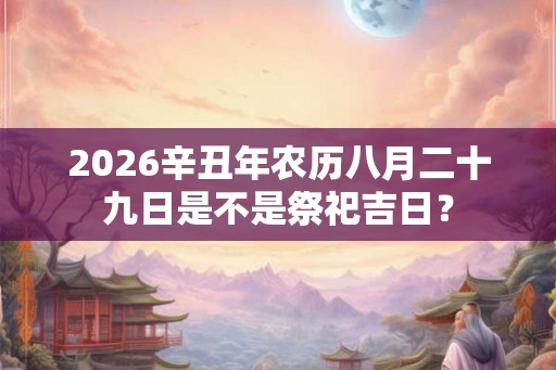 2026辛丑年农历八月二十九日是不是祭祀吉日？