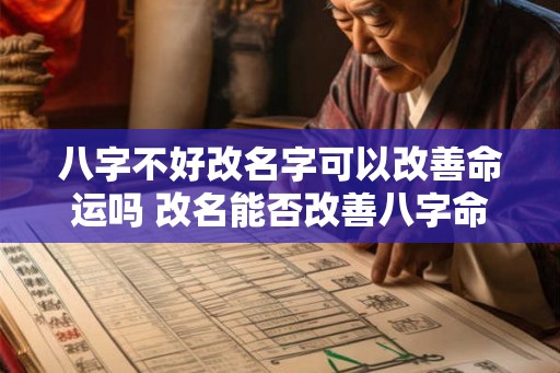 八字不好改名字可以改善命运吗 改名能否改善八字命运