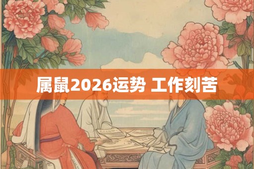 属鼠2026运势 工作刻苦