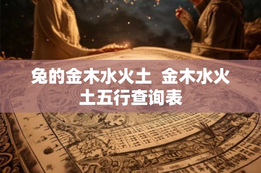 兔的金木水火土  金木水火土五行查询表