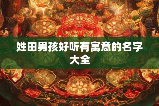 姓田男孩好听有寓意的名字大全