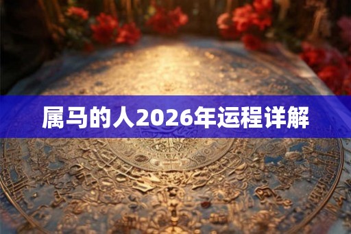 属马的人2026年运程详解