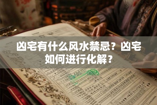 凶宅有什么风水禁忌?凶宅如何进行化解? 凶宅有什么风水禁忌?凶宅如何进行化解?