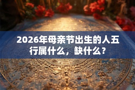 2026年母亲节出生的人五行属什么，缺什么？