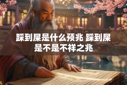 踩到屎是什么预兆 踩到屎是不是不祥之兆