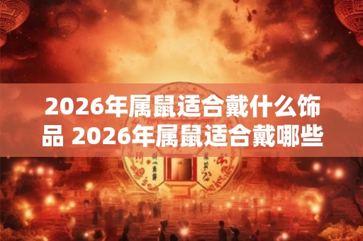 2026年属鼠适合戴什么饰品 2026年属鼠适合戴哪些饰品