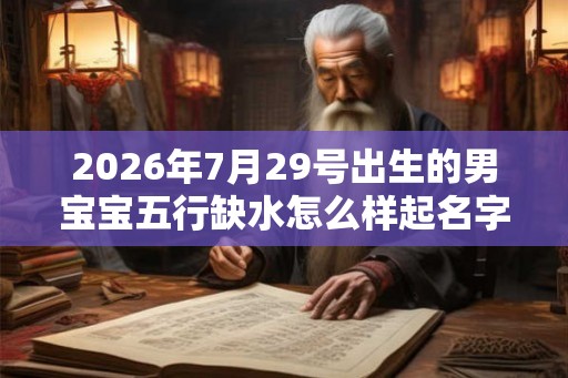 2026年7月29号出生的男宝宝五行缺水怎么样起名字 2026年7月29号出生的男宝宝五行缺水怎么样起名字