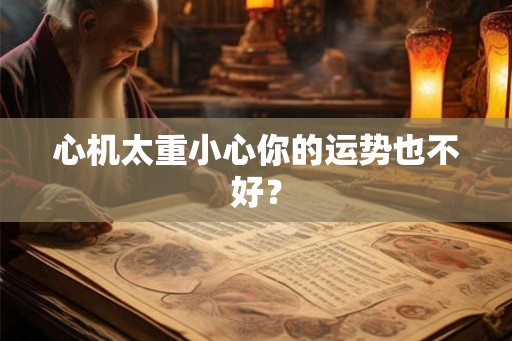 心机太重小心你的运势也不好？