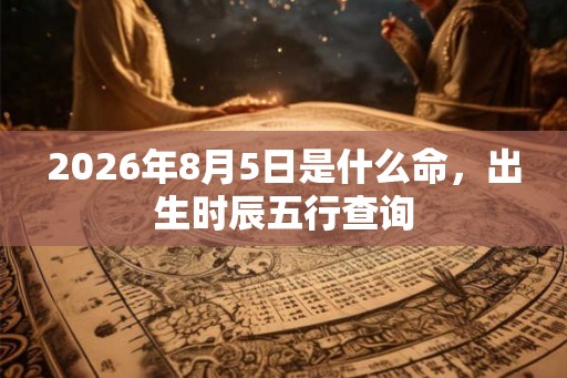 2026年8月5日是什么命,出生时辰五行查询 2026年8月5日是什么命,出生时辰五行查询