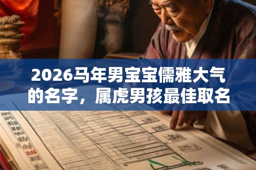 2026马年男宝宝儒雅大气的名字，属虎男孩最佳取名