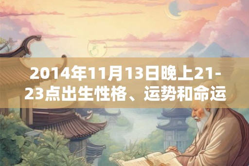 2014年11月13日晚上21-23点出生性格、运势和命运 2014年11月13日晚上21-23点出生性格、运势和命运