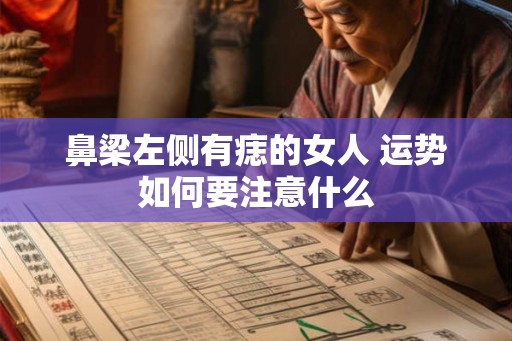 鼻梁左侧有痣的女人 运势如何要注意什么