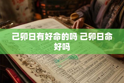 己卯日有好命的吗 己卯日命好吗