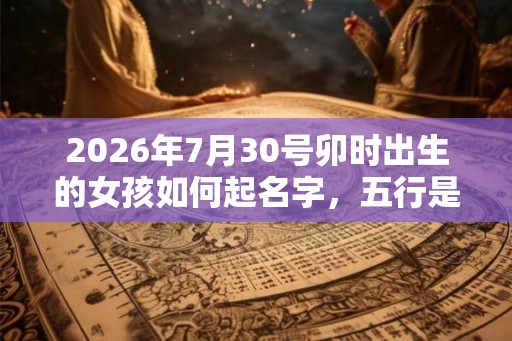 2026年7月30号卯时出生的女孩如何起名字，五行是什么？