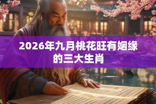 2026年九月桃花旺有姻缘的三大生肖