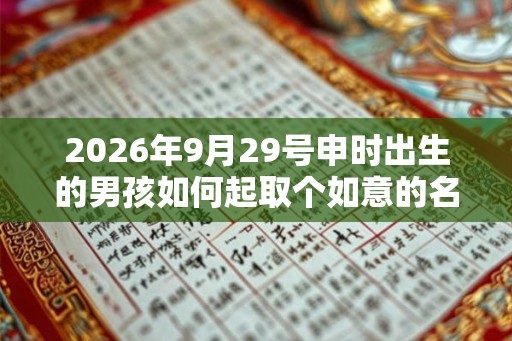 2026年9月29号申时出生的男孩如何起取个如意的名字和五行属性