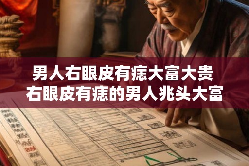 男人右眼皮有痣大富大贵 右眼皮有痣的男人兆头大富大贵