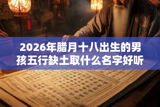 2026年腊月十八出生的男孩五行缺土取什么名字好听？