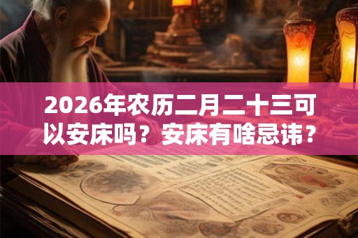 2026年农历二月二十三可以安床吗？安床有啥忌讳？