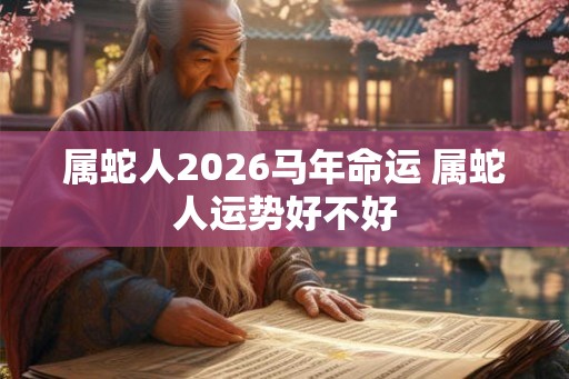 属蛇人2026马年命运 属蛇人运势好不好 属蛇人2026马年命运 属蛇人运势好不好