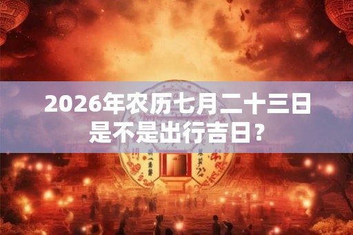 2026年农历七月二十三日是不是出行吉日？